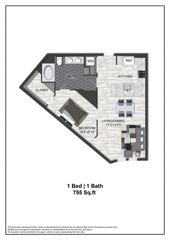Floor plan layout diagram for A6